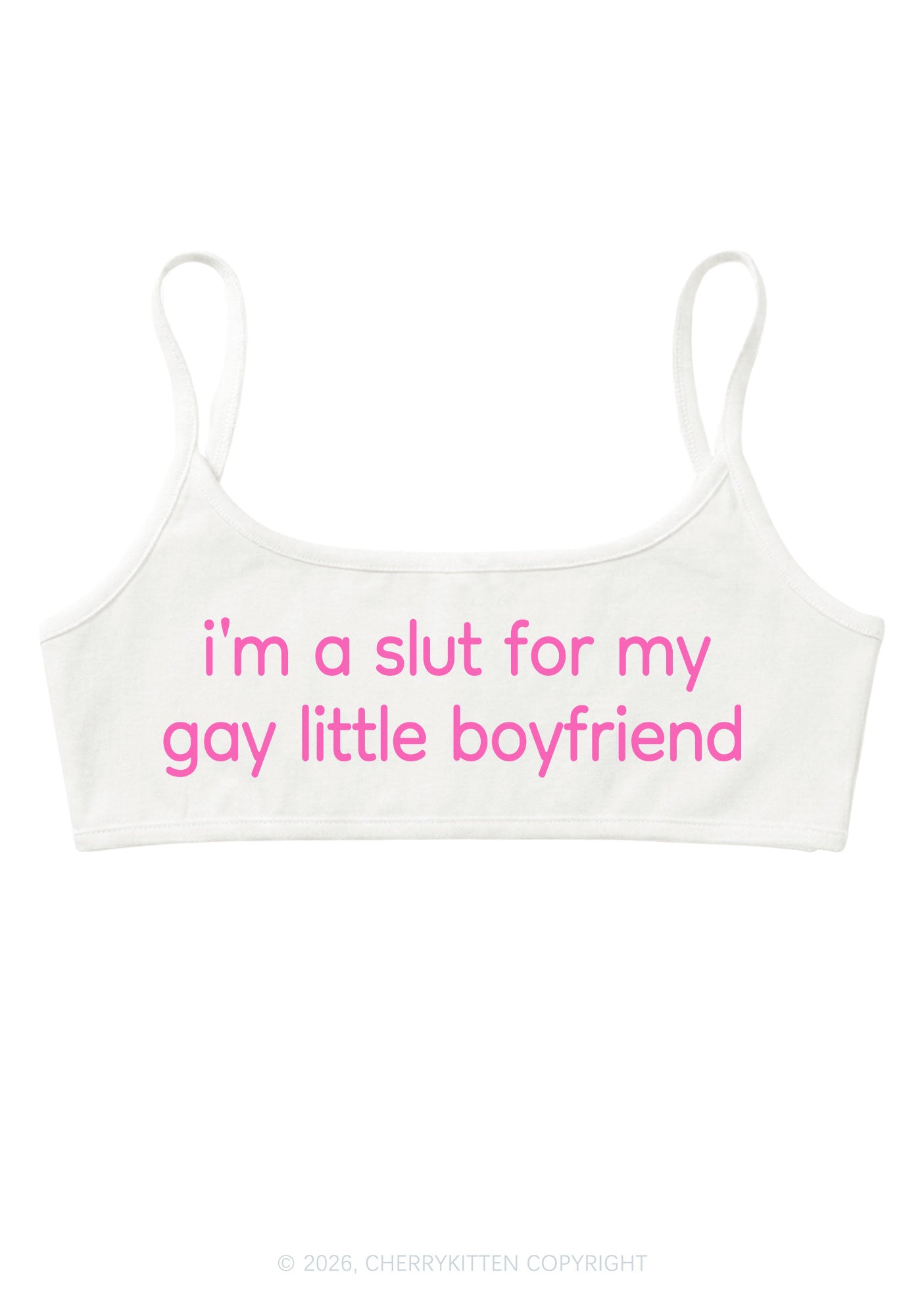 Slxt For My Gay BF Pride Y2K Super Crop Cami Cherrykitten