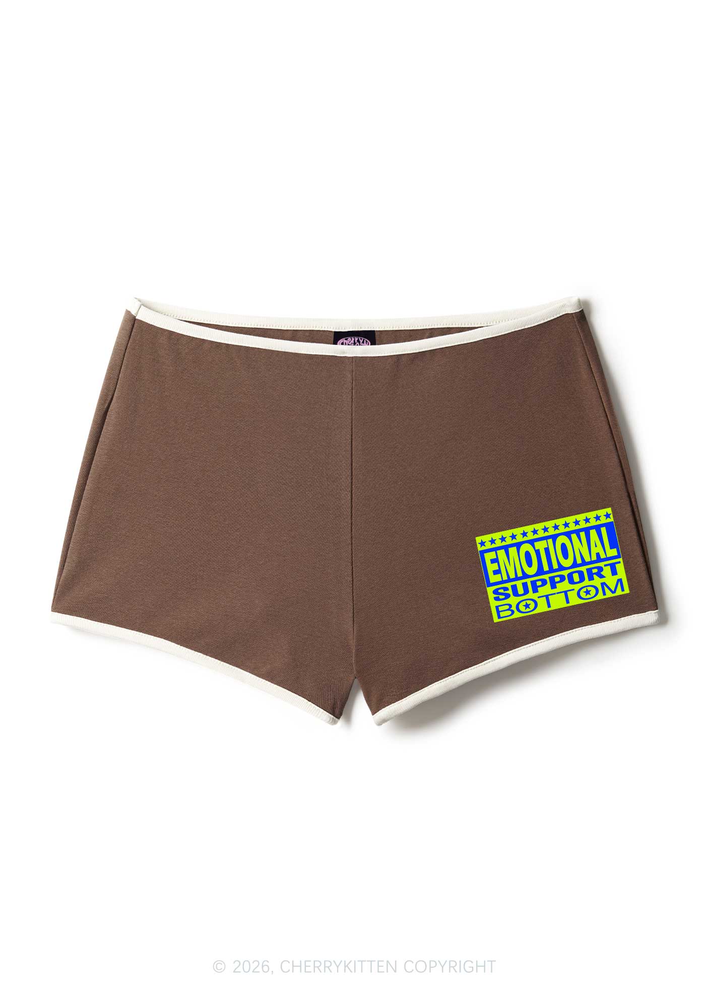 Emotional Support Bottom Pride Y2K Booty Shorts Cherrykitten