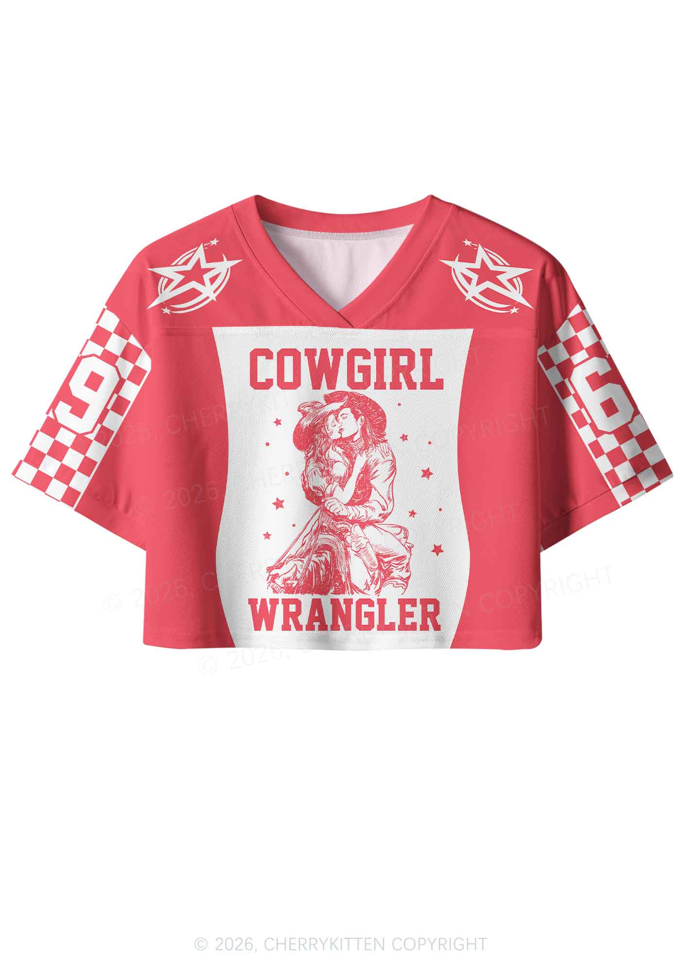 Cowgirl Wrangler Pride Y2K Crop Sport Jersey Shirts Cherrykitten