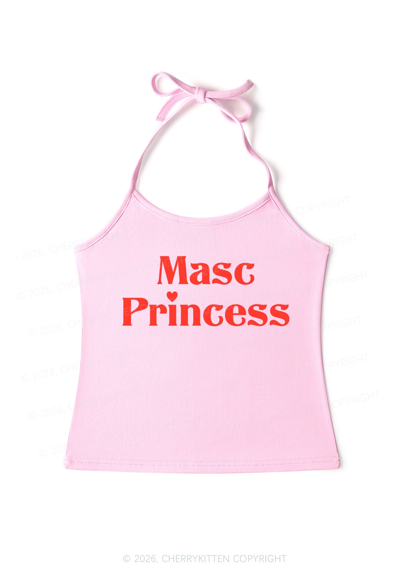 Masc Princess Pride Y2K Halter Neck Cami Cherrykitten