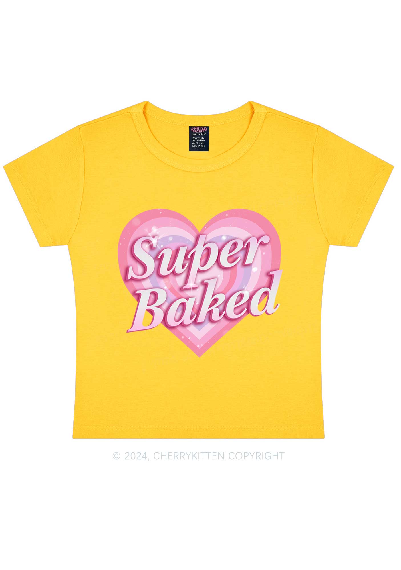 Super Baked Y2K Baby Tee Cherrykitten