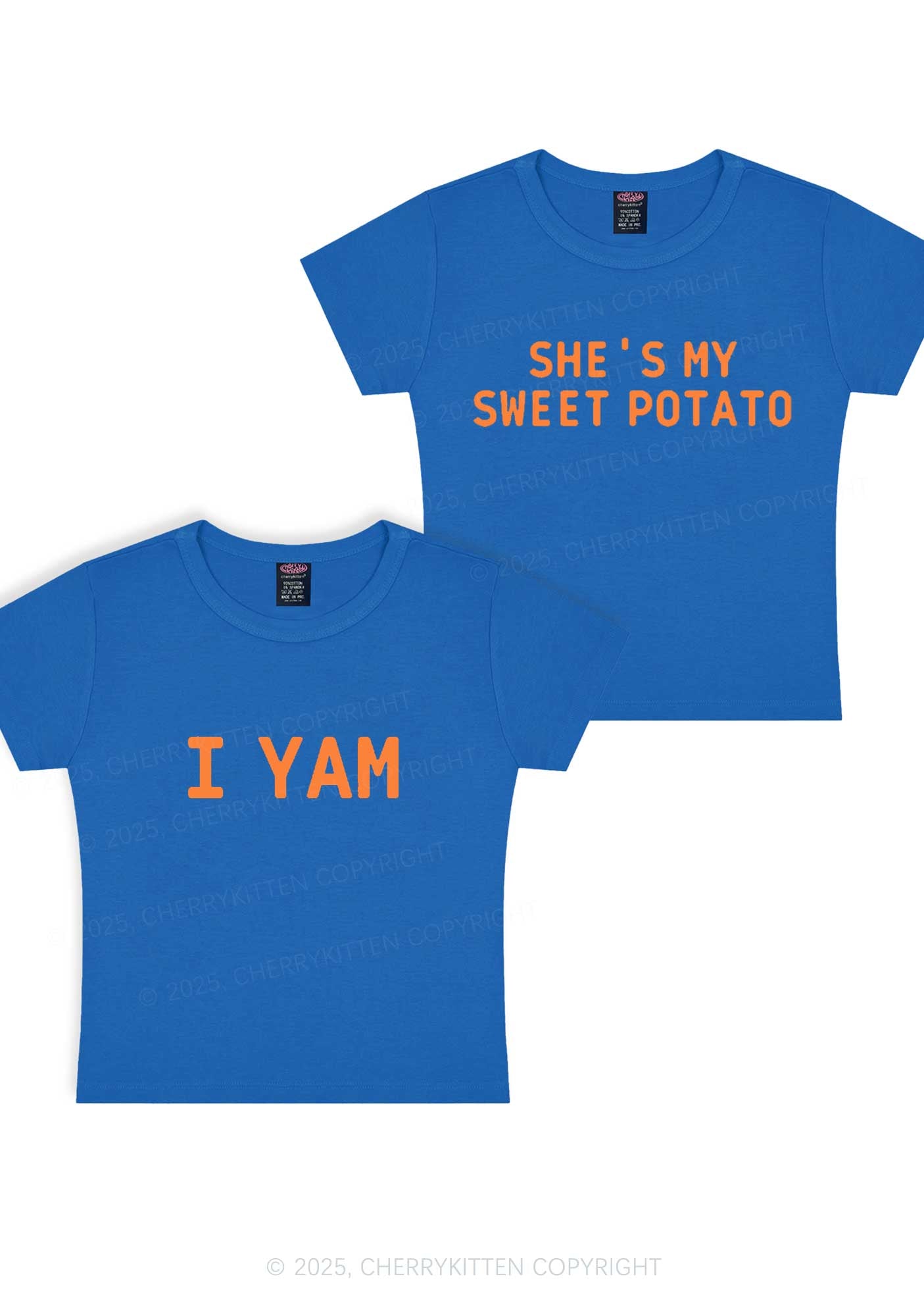 Shes My Sweet Potato Y2K Valentine's Day Baby Tee Cherrykitten