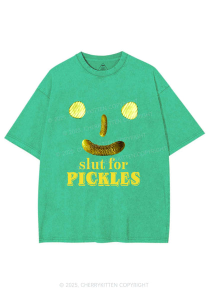 Slxt For Pickles Y2K Shirts Washed Tee Cherrykitten