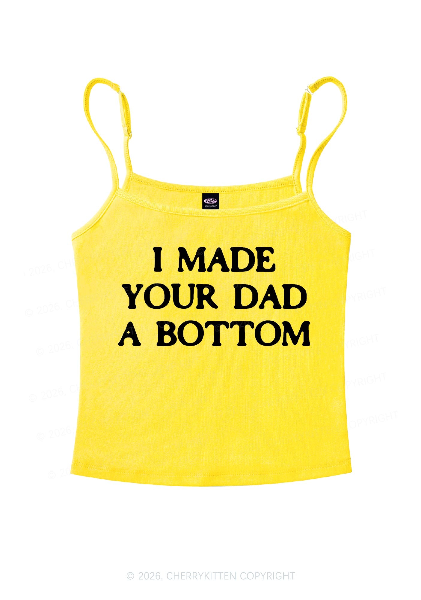 Made Your Dad Bottom Pride Y2K Spaghetti Strap Cami Cherrykitten