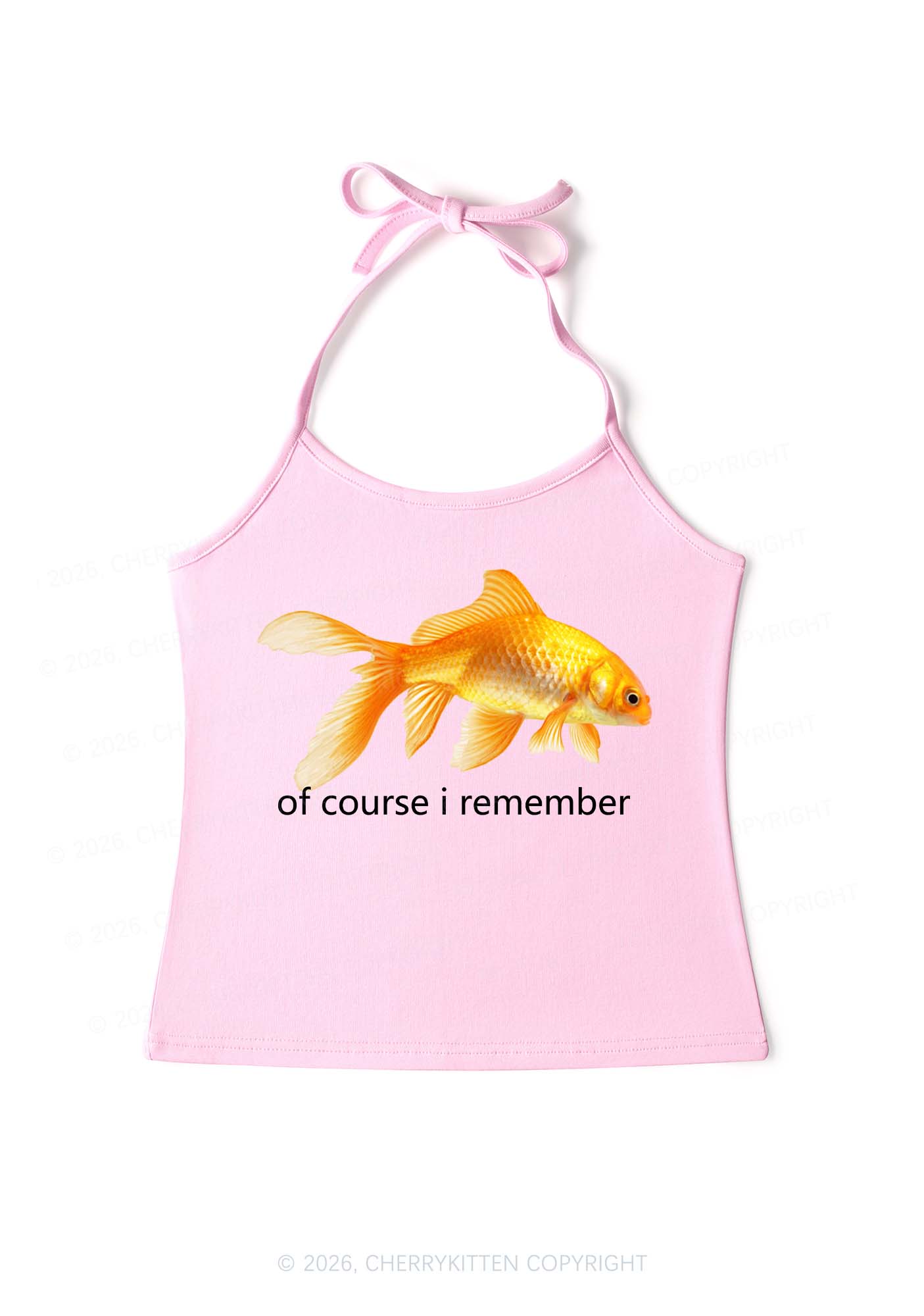 I Remember Goldfish Y2K Halter Neck Cami Cherrykitten