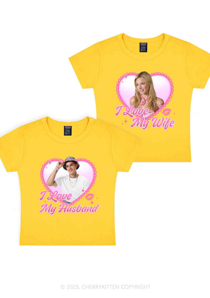 Custom Love My Wife Photo Y2K Valentine's Day Baby Tee Cherrykitten