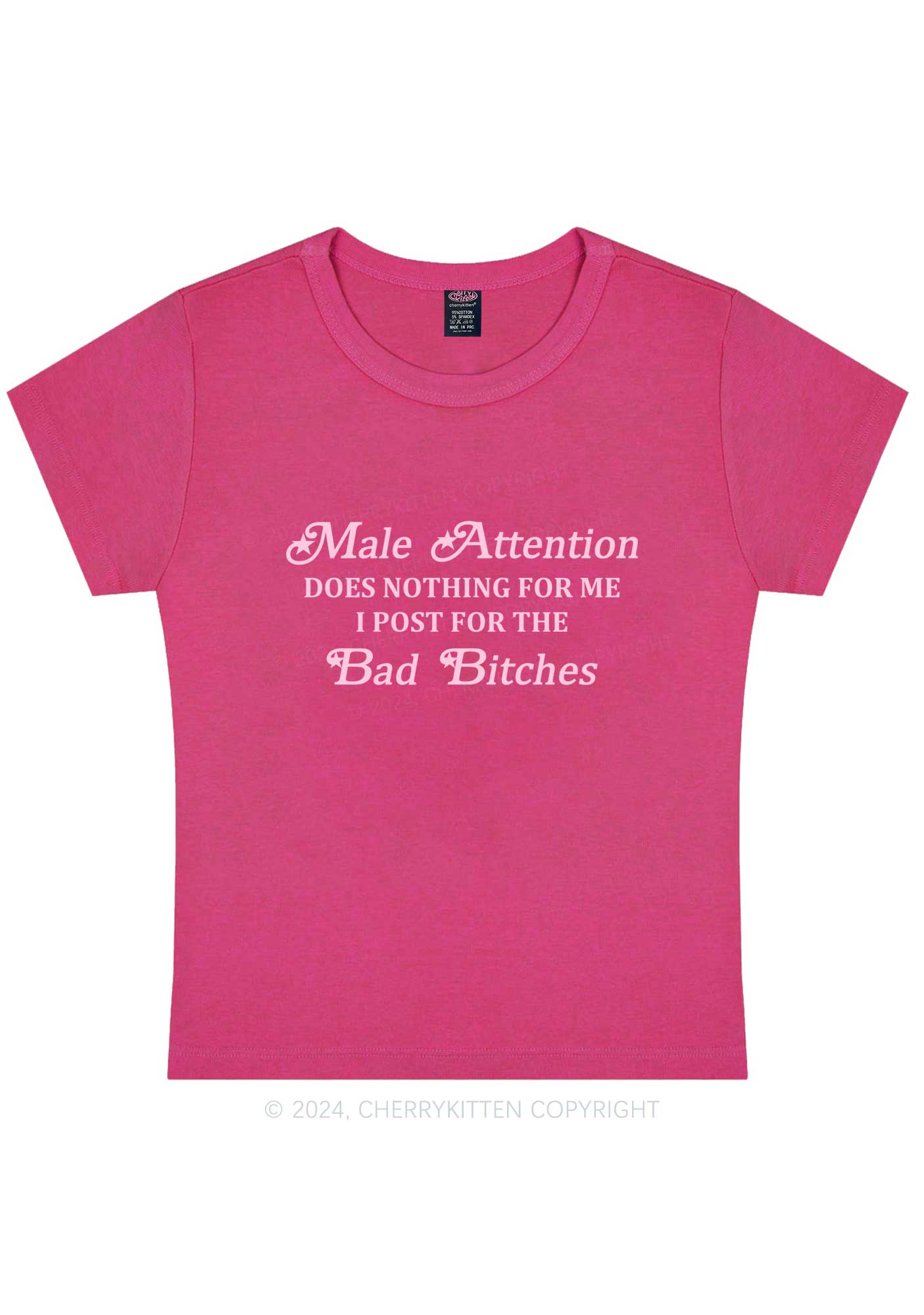 Curvy Male Attention Y2K Baby Tee Cherrykitten