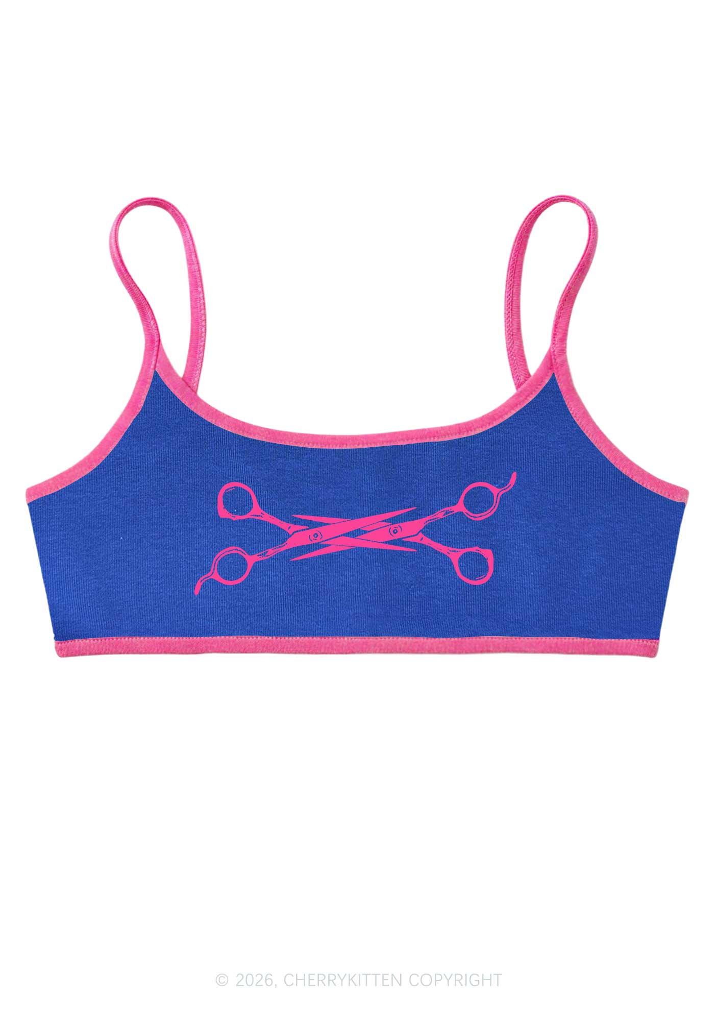 Pink Scissor Pride Y2K Super Crop Cami Cherrykitten