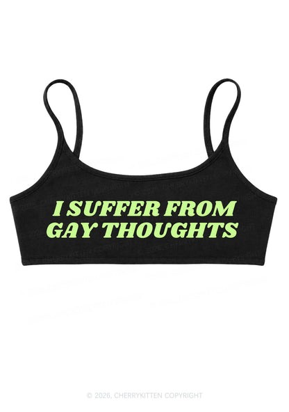 I Suffer From Gay Thoughts Pride Y2K Super Crop Cami Cherrykitten