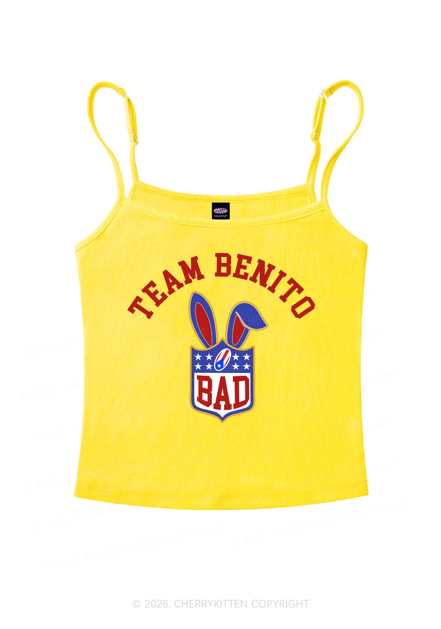 Pink Football Bunny Y2K Spaghetti Strap Cami Cherrykitten