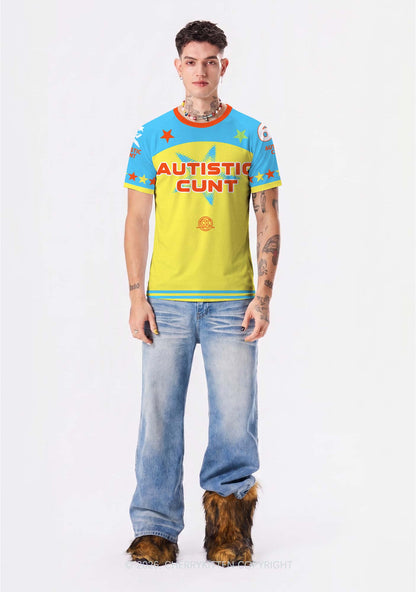 Autistic Cxxt Stars Y2K Football Jersey Shirts Cherrykitten