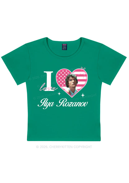 I Love IR HR Y2K Baby Tee Cherrykitten