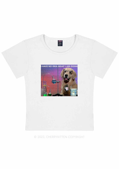 Curvy I Have No Idea Y2K Baby Tee Cherrykitten
