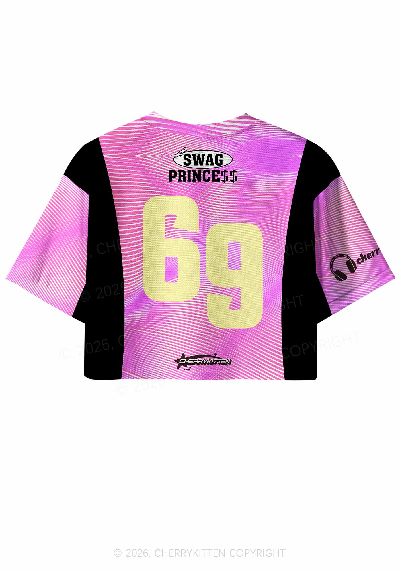 Swag Princess Y2K Crop Sport Jersey Shirts Cherrykitten