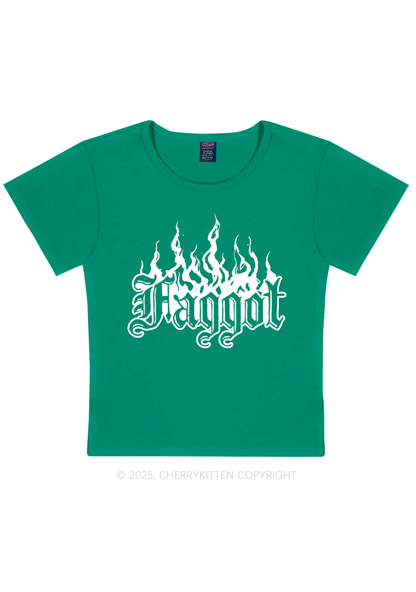 Halloween Goth Faggot Pride Y2K Baby Tee Cherrykitten