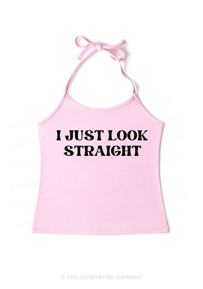 I Just Look Straight Pride Y2K Halter Neck Cami Cherrykitten