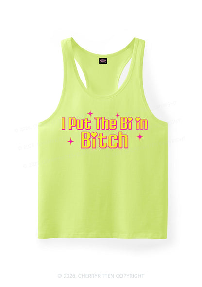 Put The Bi In Bxxch Pride Y2K Men Racerback Tank Top Cherrykitten