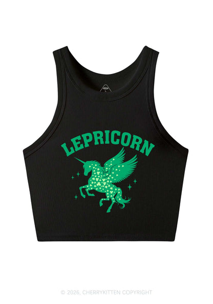 Lepricorn Unicorn St Patricks Y2K Crop Tank Top Cherrykitten
