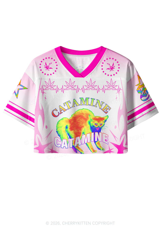 Thermal Catamine Y2K Crop Sport Jersey Shirts Cherrykitten