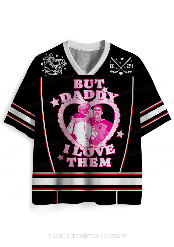 Black But Daddy I Love Them HR Y2K Sport Jersey Shirts Cherrykitten