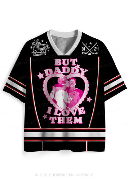 Black But Daddy I Love Them HR Y2K Sport Jersey Shirts Cherrykitten