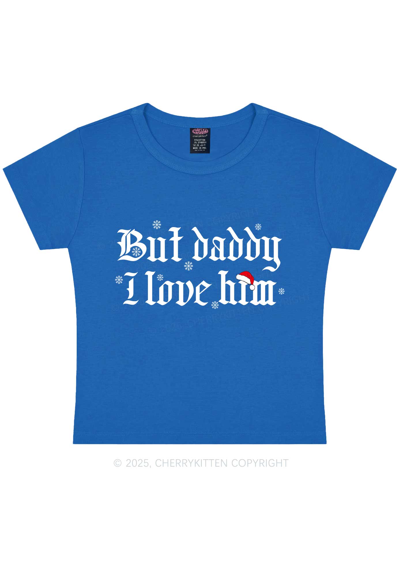 Christmas Daddy I Love Him Y2K Baby Tee Cherrykitten