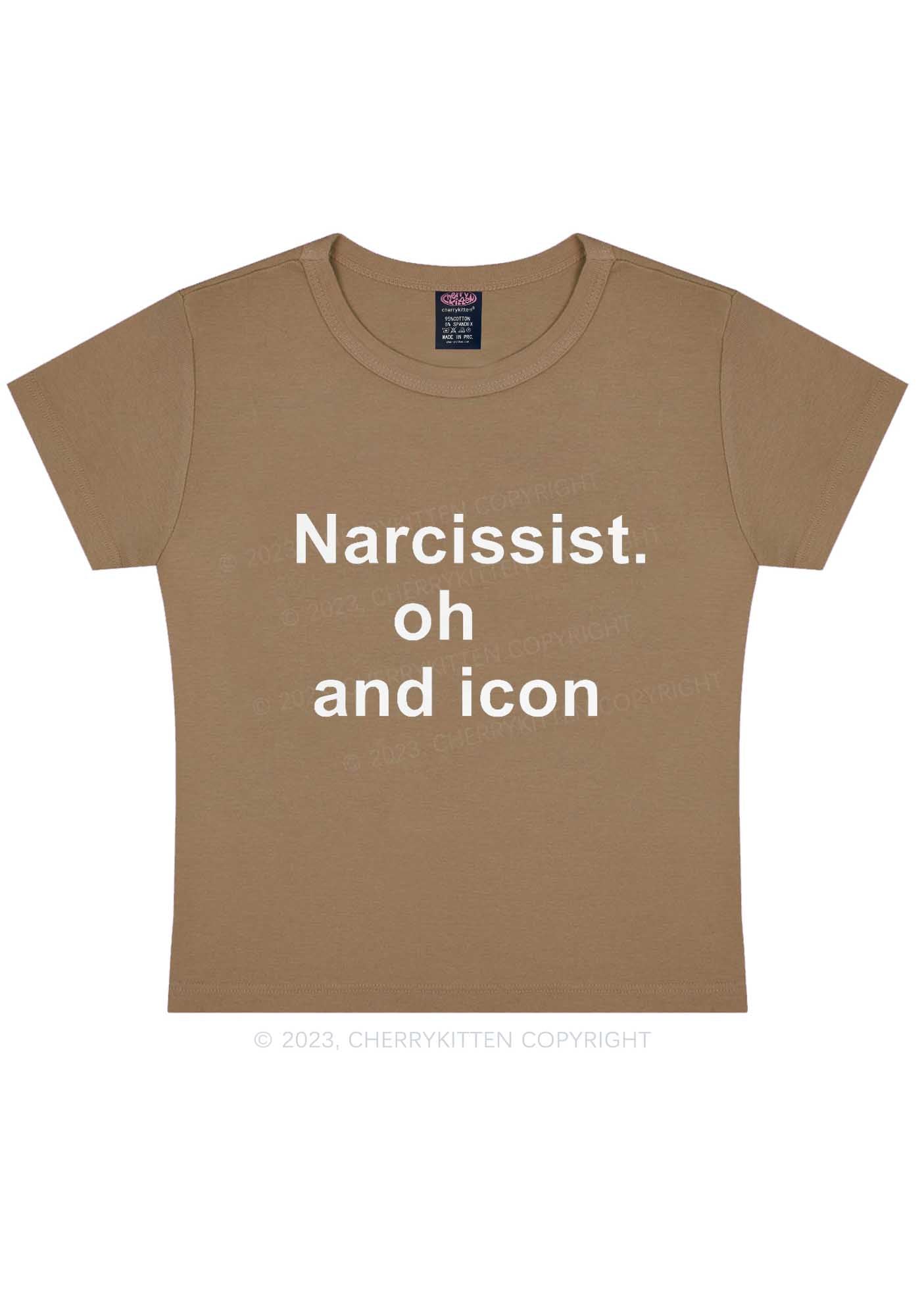 Narcissist Icon Y2K Baby Tee Cherrykitten