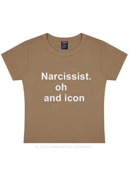 Narcissist Icon Y2K Baby Tee Cherrykitten