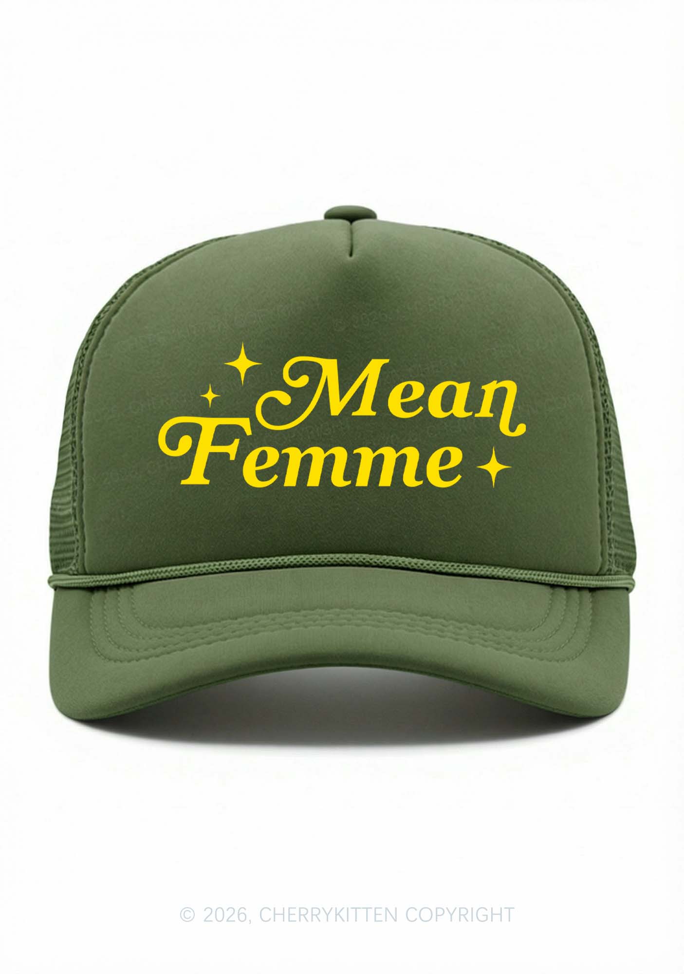 Mean Femme Pride Y2K Trucker Hat Cherrykitten