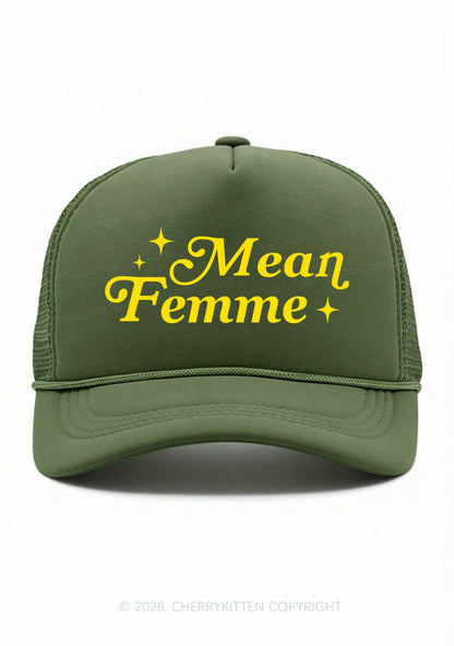 Mean Femme Pride Y2K Trucker Hat Cherrykitten