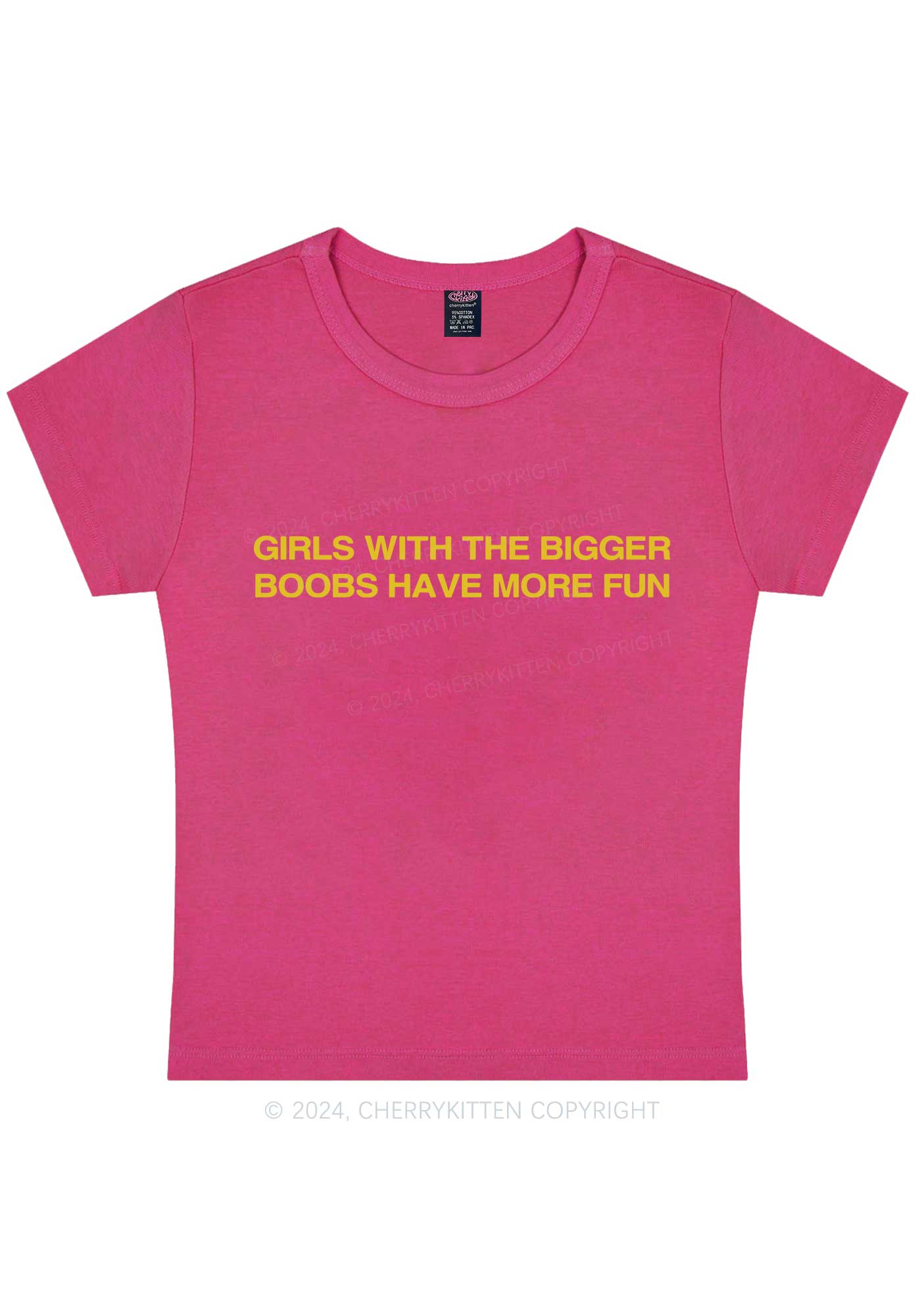 Girls Have More Fun Y2K Baby Tee Cherrykitten