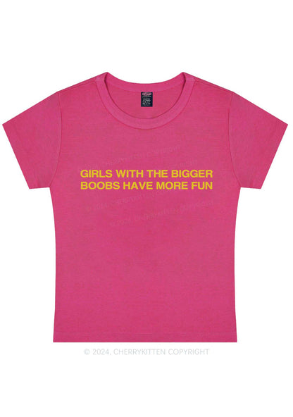 Girls Have More Fun Y2K Baby Tee Cherrykitten