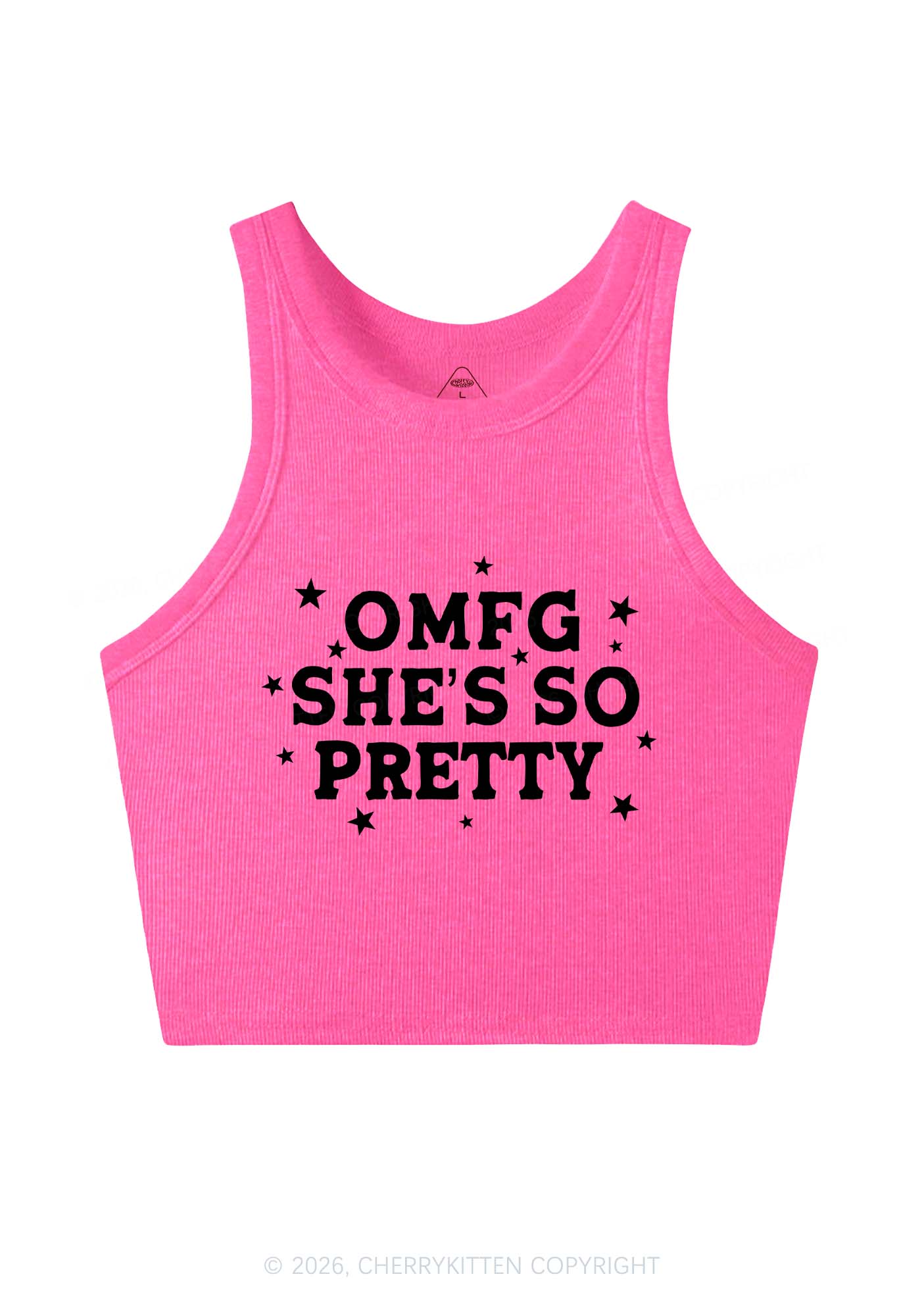 OMFG Shes So Pretty Pride Y2K Crop Tank Top Cherrykitten