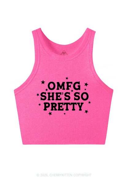 OMFG Shes So Pretty Pride Y2K Crop Tank Top Cherrykitten