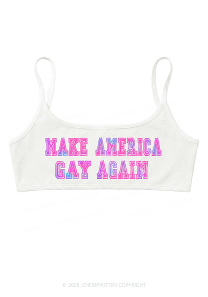 Make America Gay Again Y2K Super Crop Cami Cherrykitten