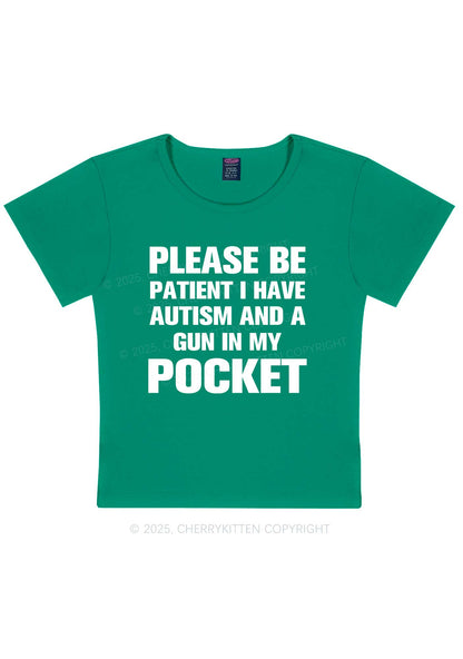 Please Be Patient Y2K Baby Tee Cherrykitten