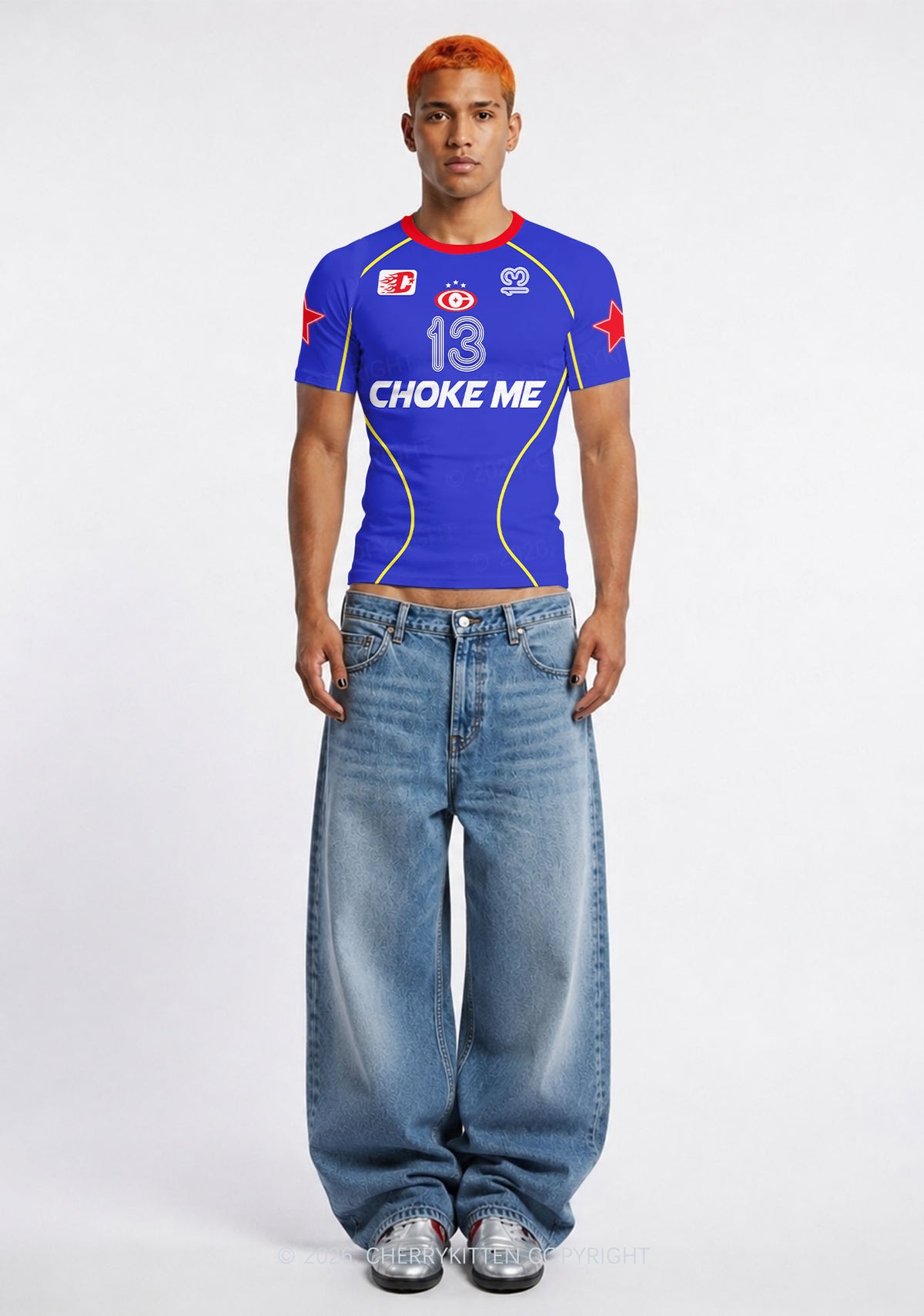 Choke Me Y2K Football Jersey Shirts Cherrykitten