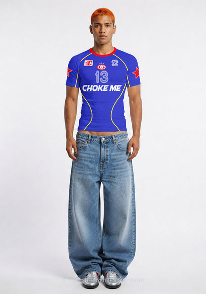 Choke Me Y2K Football Jersey Shirts Cherrykitten