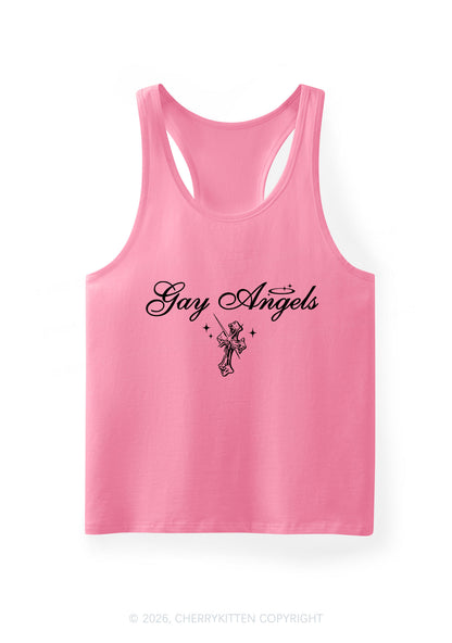 Gay Angels Pride Y2K Men Racerback Tank Top Cherrykitten