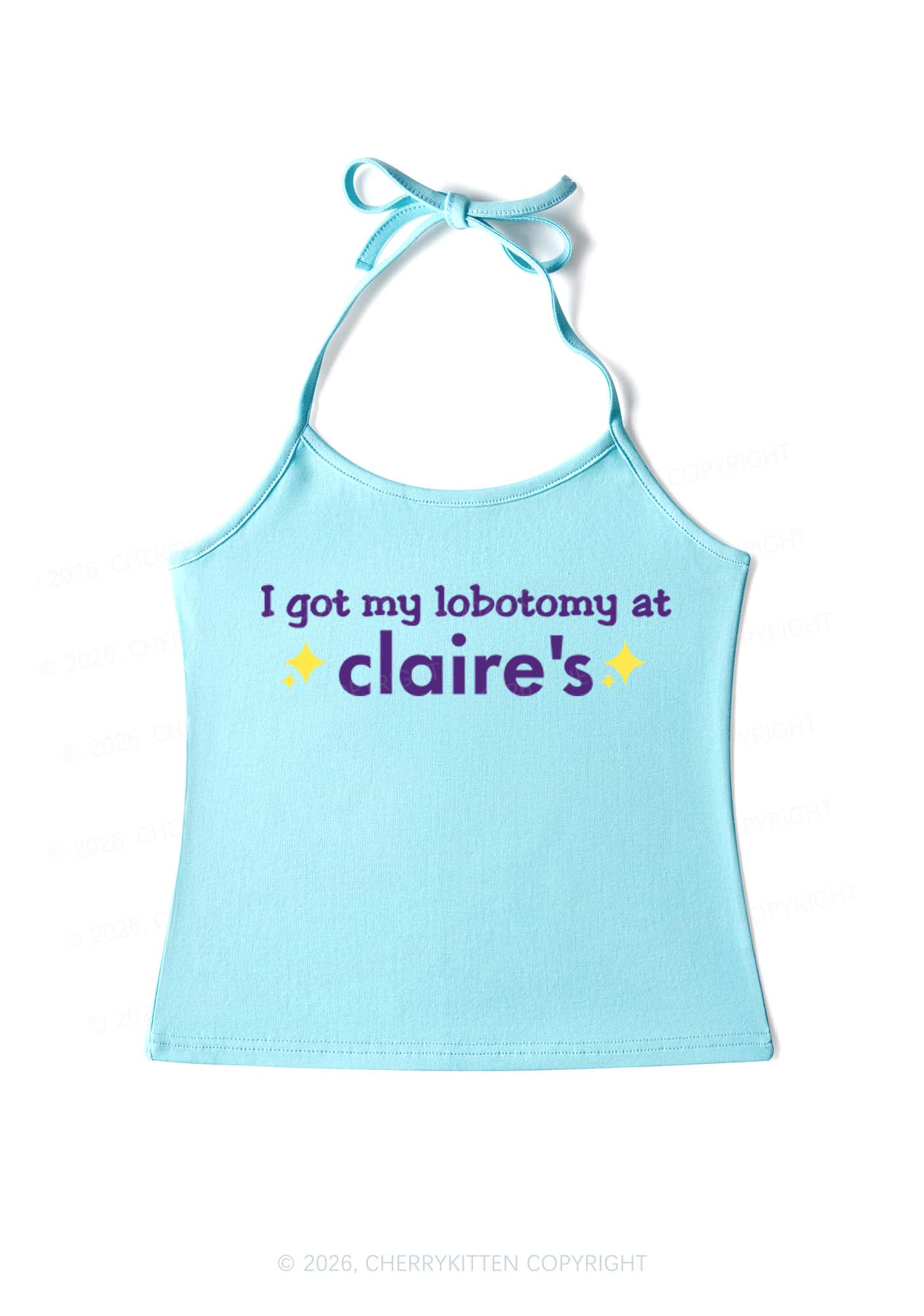 I Got My Lobotomy At Claires Y2K Halter Neck Cami Cherrykitten