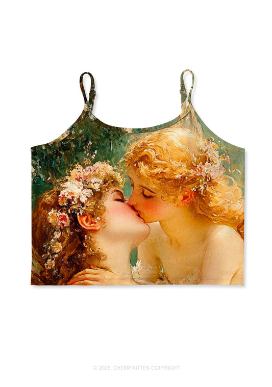 Fairy Kiss Y2K Print Cami Crop Top Cherrykitten