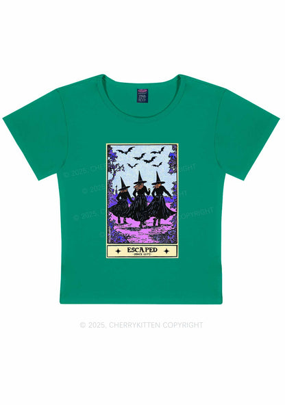 Halloween Escaped Witch Y2K Baby Tee Cherrykitten