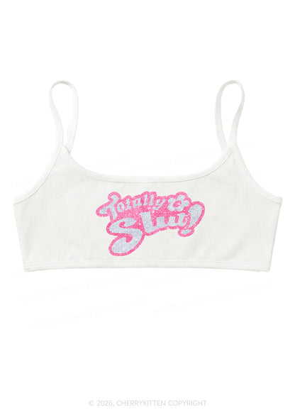 Glitter Totally Slxt Y2K Super Crop Cami Cherrykitten