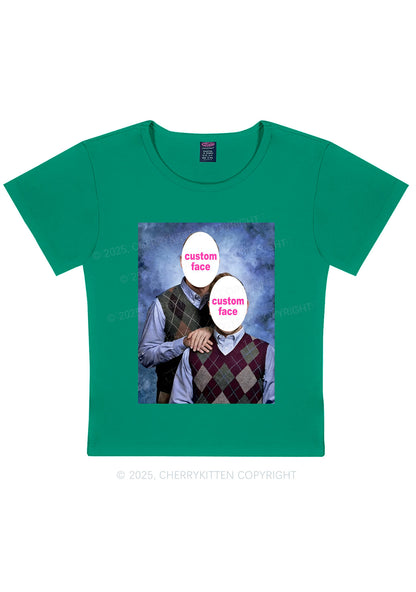 Custom Step Brothers Portrait Y2K Baby Tee Cherrykitten
