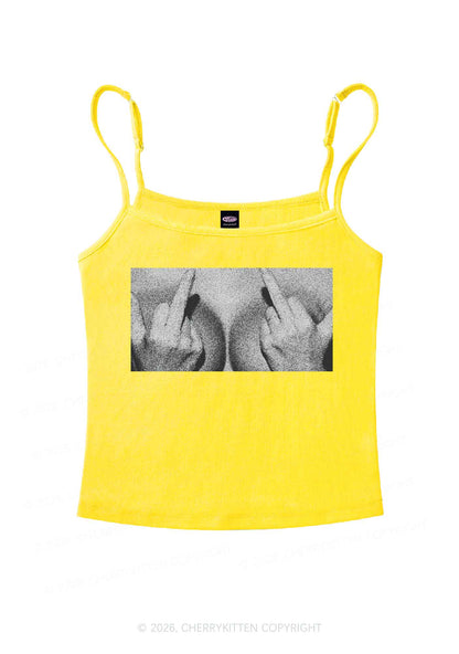 Middle Finger Bxxbs Y2K Spaghetti Strap Cami Cherrykitten