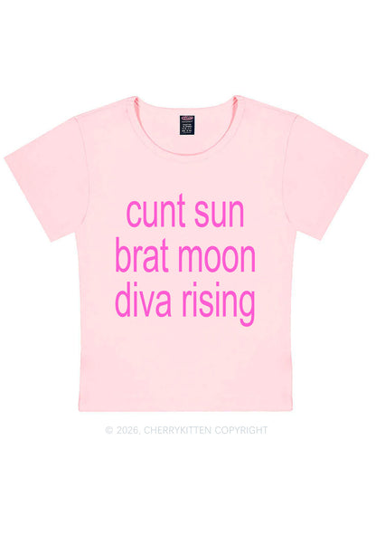 Cxxt Sun Brat Moon Diva Rising Y2K Baby Tee Cherrykitten