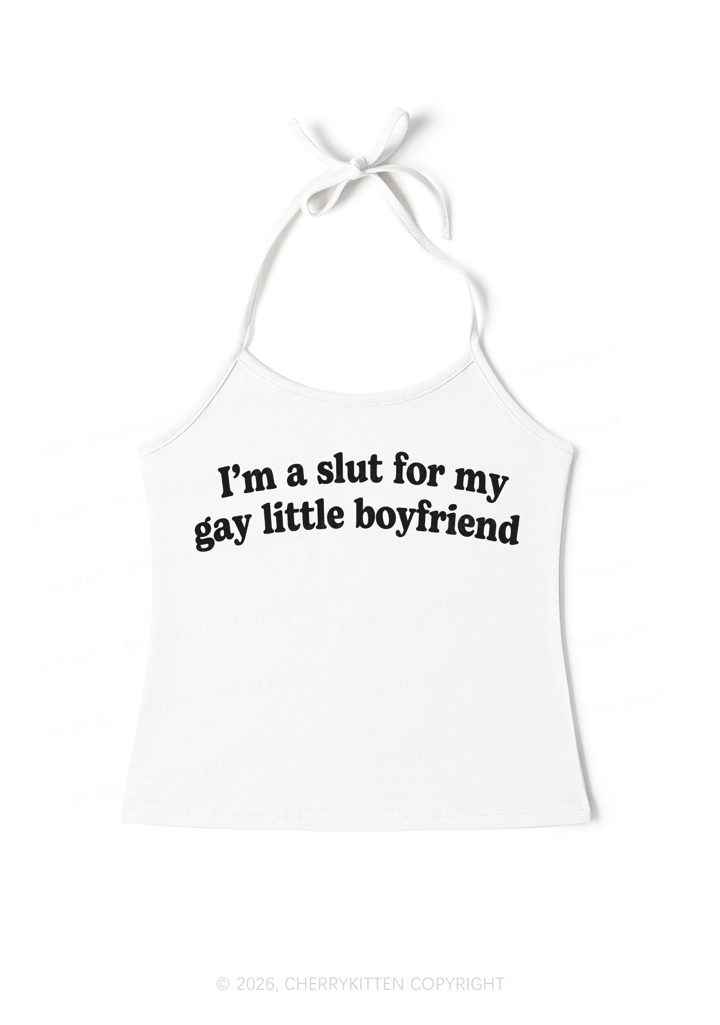 Slxt For My Gay BF Valentine's Day Y2K Halter Neck Cami Cherrykitten