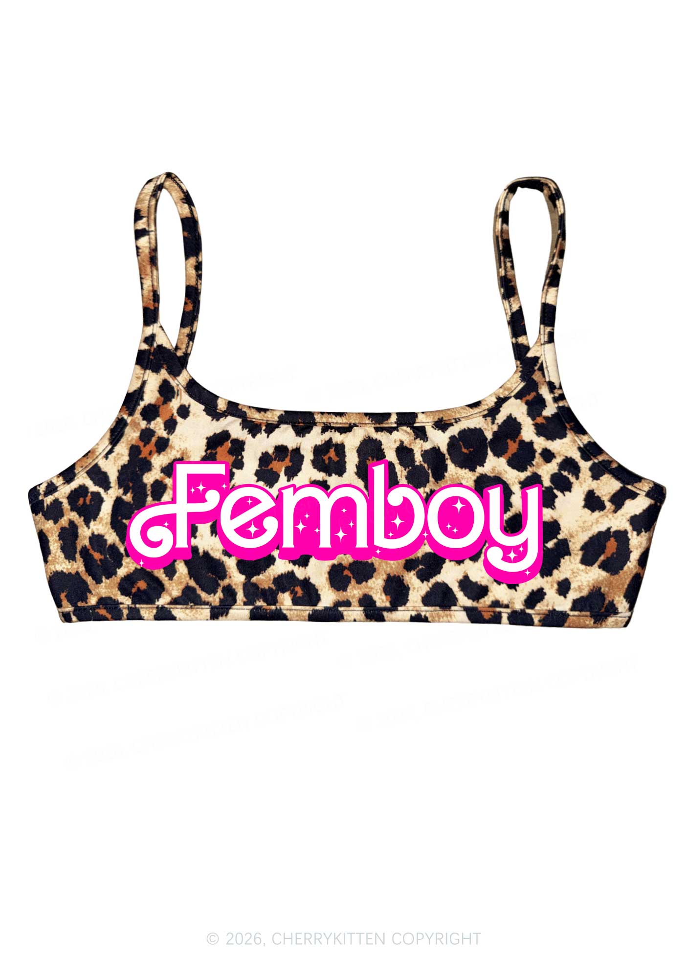 Femboy Pride Y2K Super Crop Cami Cherrykitten