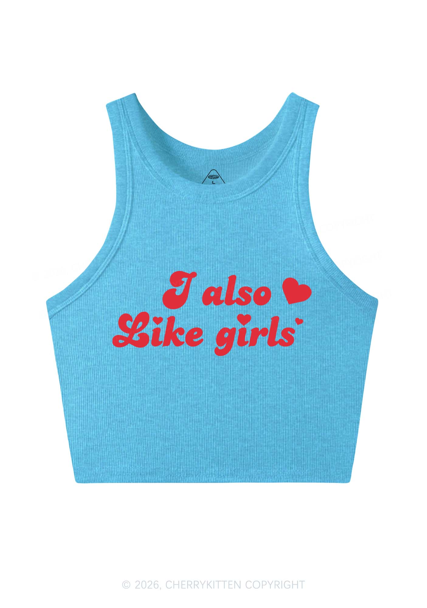 I Also Like Girls Pride Y2K Crop Tank Top Cherrykitten