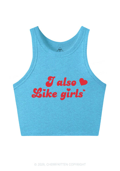I Also Like Girls Pride Y2K Crop Tank Top Cherrykitten